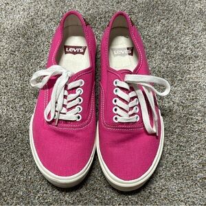 Levi’s Vans Style Hot Pink Sneakers Sz 6